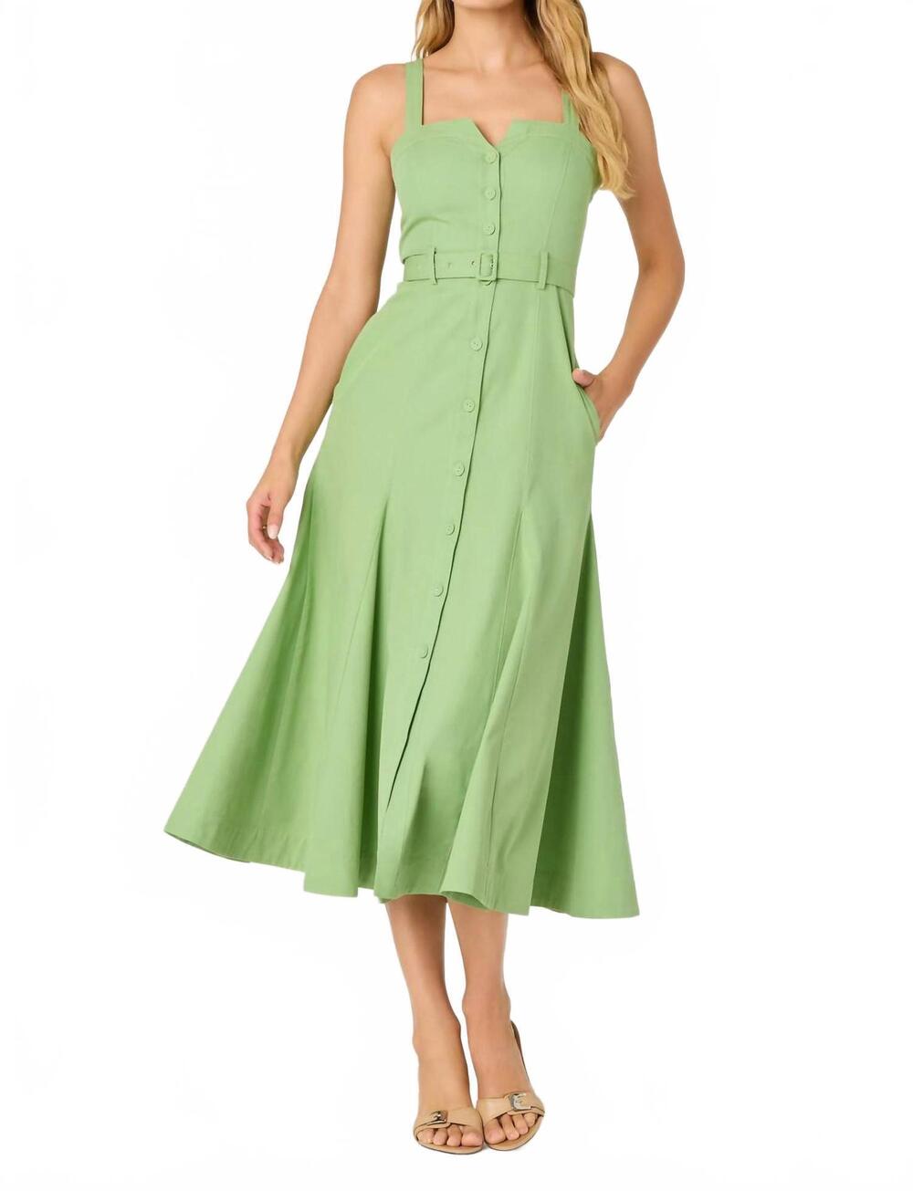 NEW ASTR mckinley dress in avocado